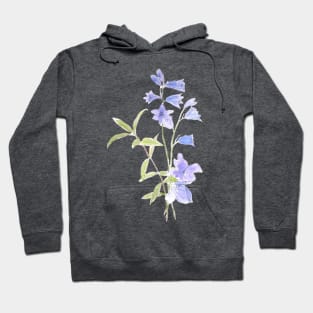 bluebell and violet ink and watercolor Hoodie